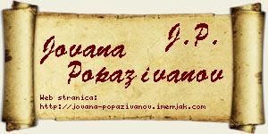 Jovana Popaživanov vizit kartica